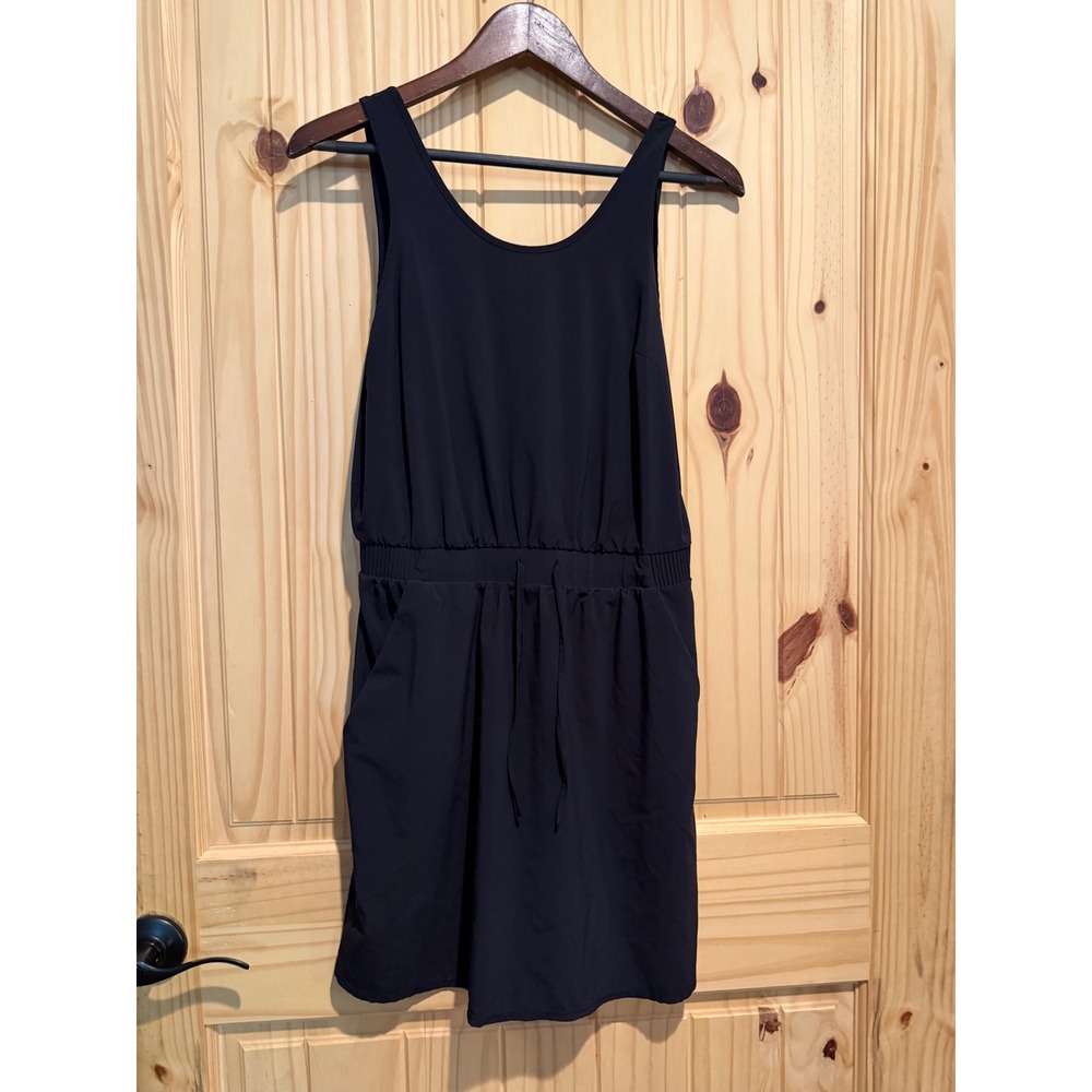 All in Motion Women Black Active Dress Sleeveless Drawstring Waist Pockets S